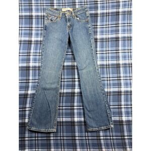 Levis 518 Superlow Boot Cut Jeans Medium Wash Blue Denim Womens 1M 518-0166